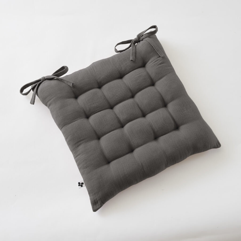 assise de chaise coton couleur granit