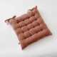 assise de chaise coton couleur terracotta