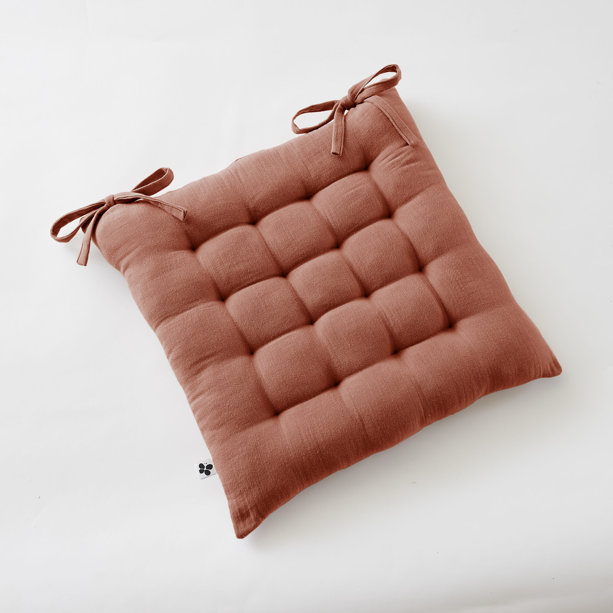 assise de chaise coton couleur terracotta