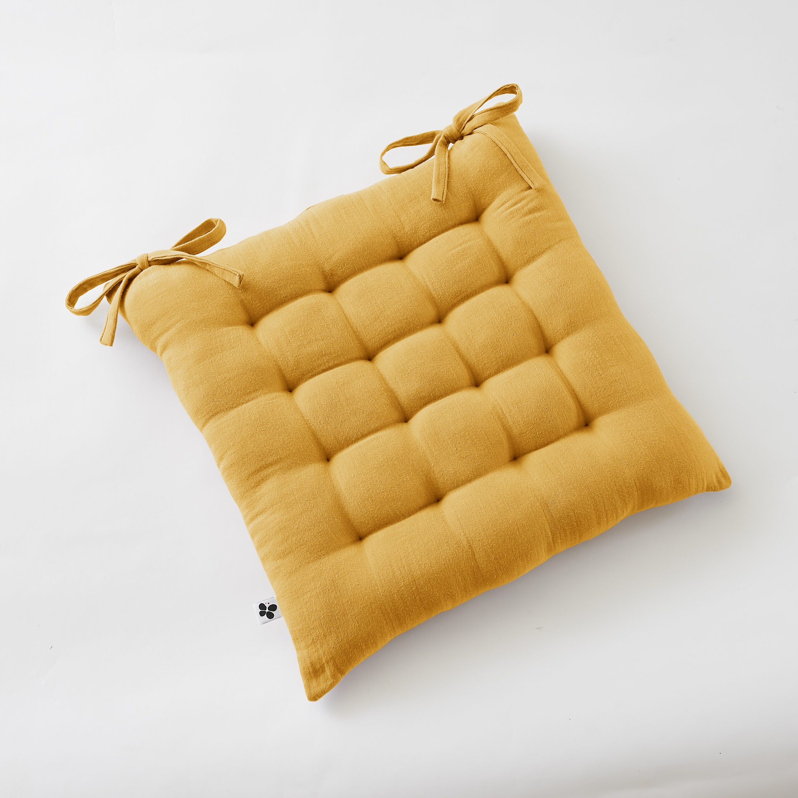 assise de chaise coton couleur safran