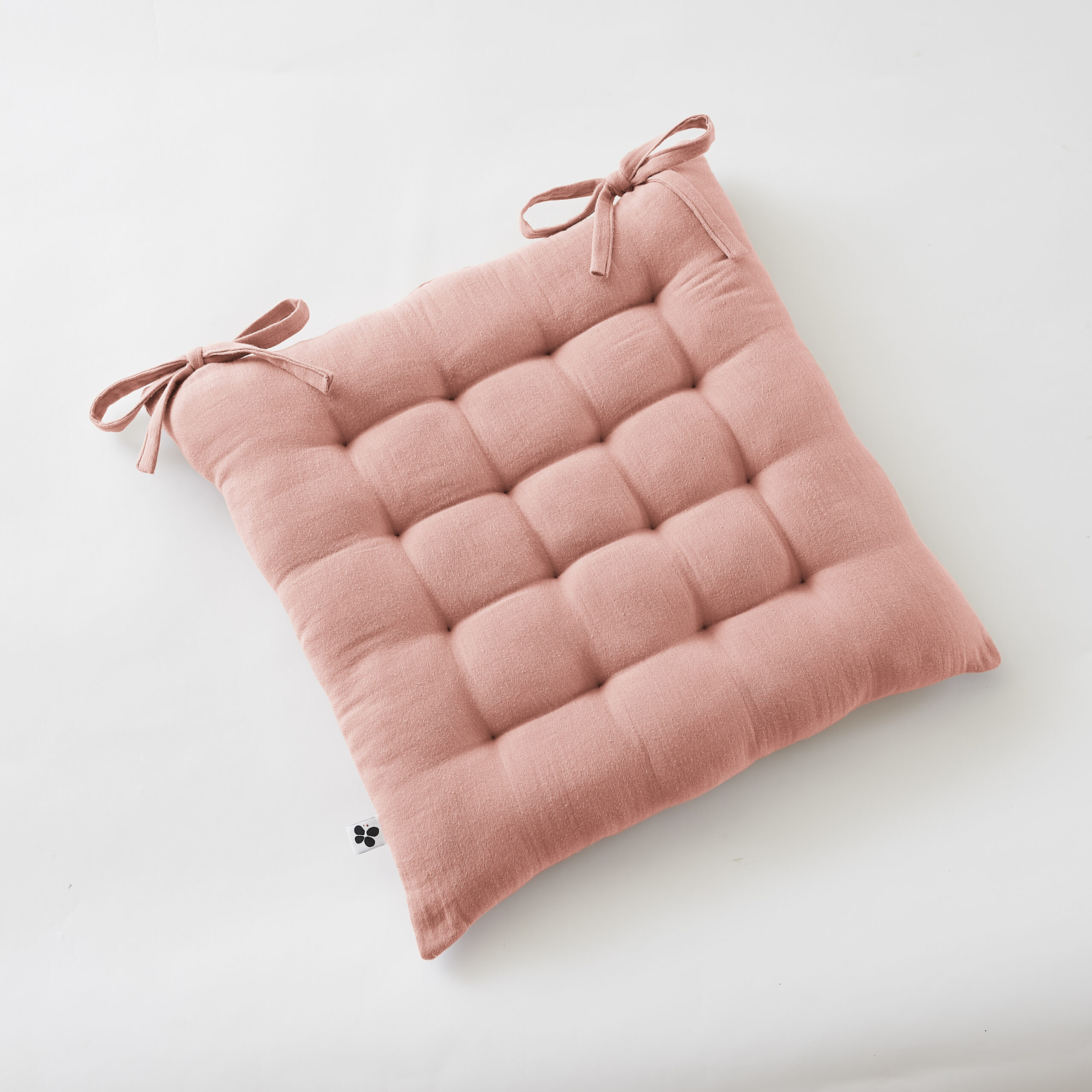 assise de chaise coton couleur rose peche