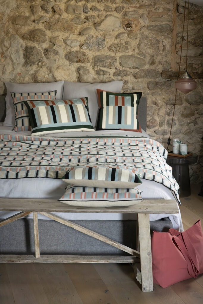 Coussin brodé Jason - Cedre, 45 x 45