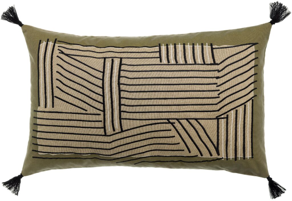 Kori cushion with embroidery, colour « cedar »