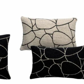 Coussin Dany Blanc/noir
