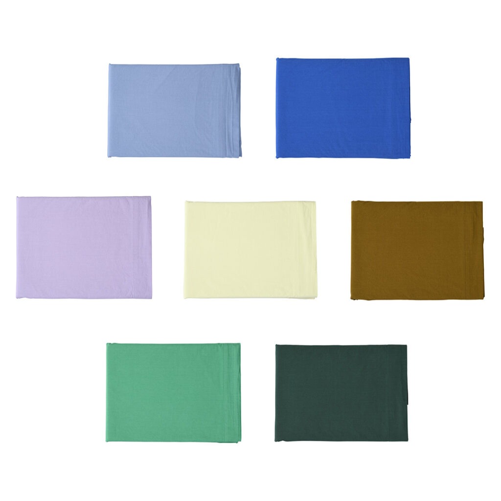 Drap plat Céleste en coton bio