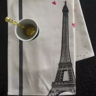 Strofinaccio Eiffel Cuori 50 x 70