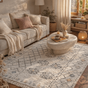 Alfombra Seabert en marfil/multicolor