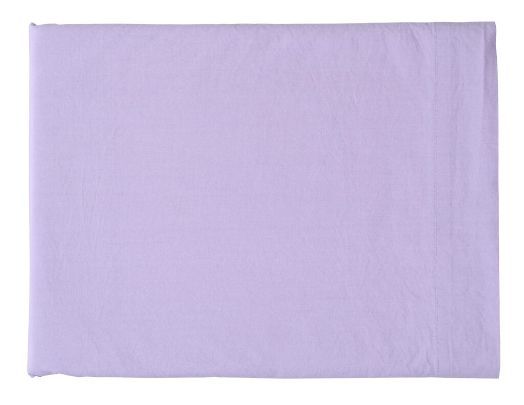 Drap plat Céleste en coton bio - Lilas