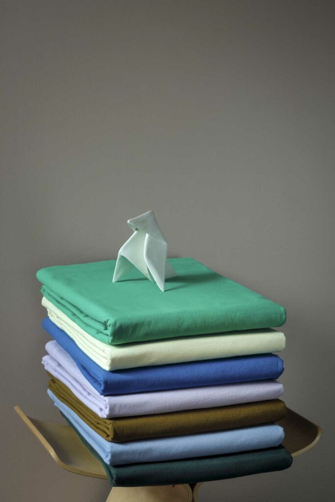 Drap plat Céleste en coton bio - Lilas