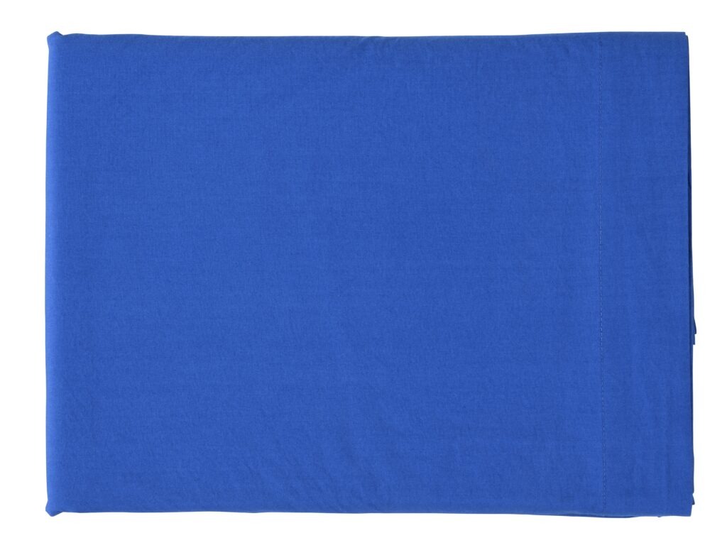 Drap plat Céleste en coton bio - So blue