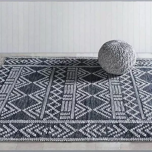 Tapis Maïs Charbon/ivoire - Charbon/ivoire, 160 x 230