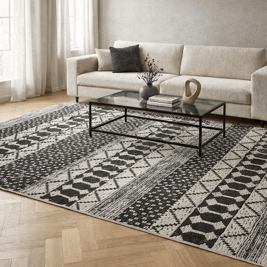 Zambezi Ivory Charcoal Rug