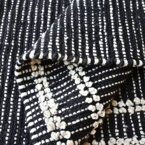 Gimie rug in charcoal and ivory