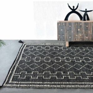 Tapis Gimie Charbon/ivoire