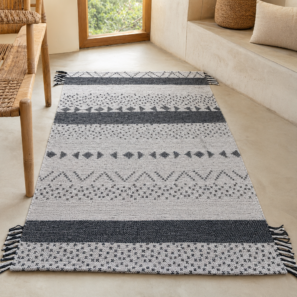 Tapis Callista Blanc/noir