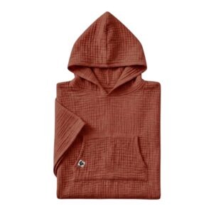 Poncho adulte mixte GAÏA, coloris Terracotta