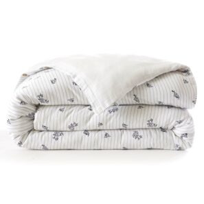 Housse de couette réversible ELEONORE en double gaze de coton