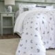 Détail de la housse de couette ELEONORE en double gaze de coton