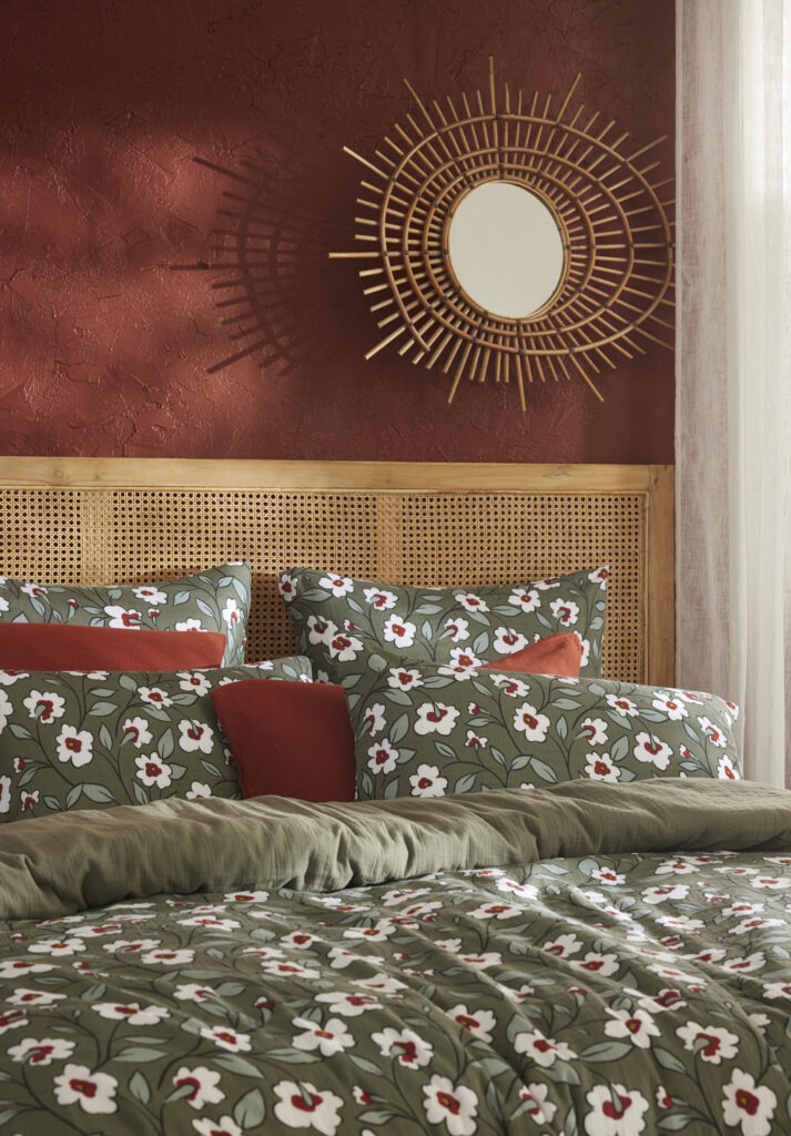 Ambiance chambre FLORA coloris Romarin