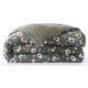 Housse de couette FLORA en double gaze de coton coloris Romarin