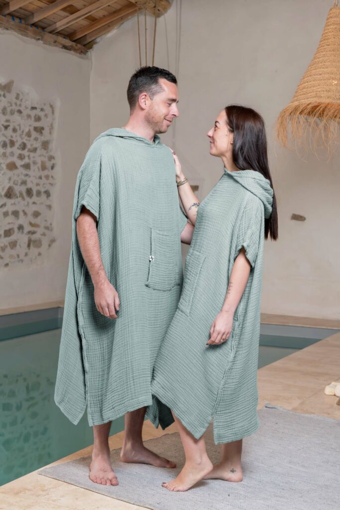 Poncho adulte GAÏA - ambiance Eucalyptus