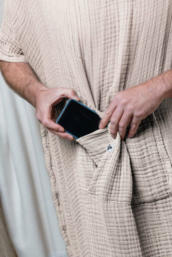 Poncho adulte GAÏA - détail poche Pampa