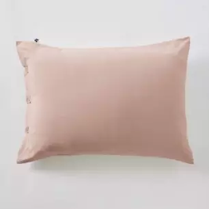Funda de almohada rectangular PERRINE de percal, color «Blush»