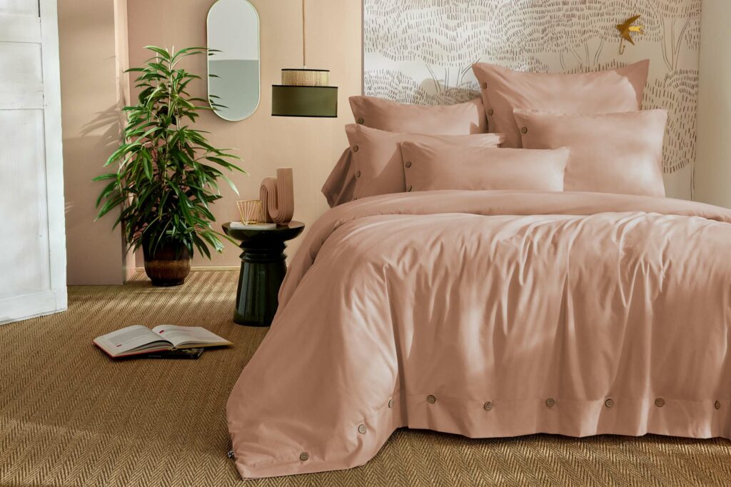 Housse de couette PERRINE - ambiance Blush