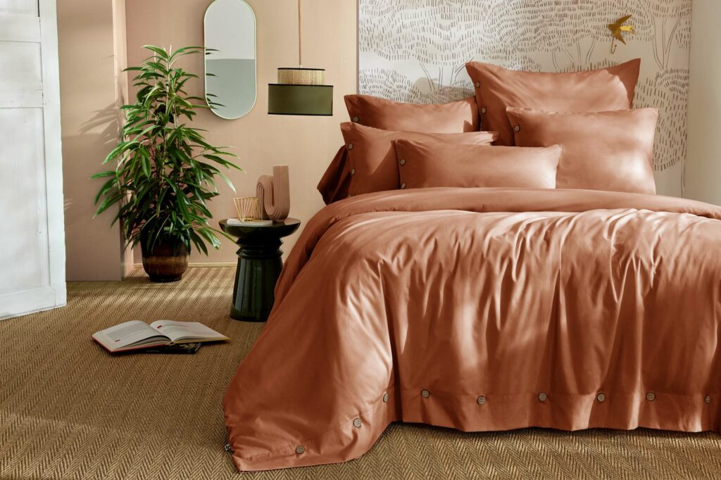Housse de couette PERRINE - ambiance Tomette