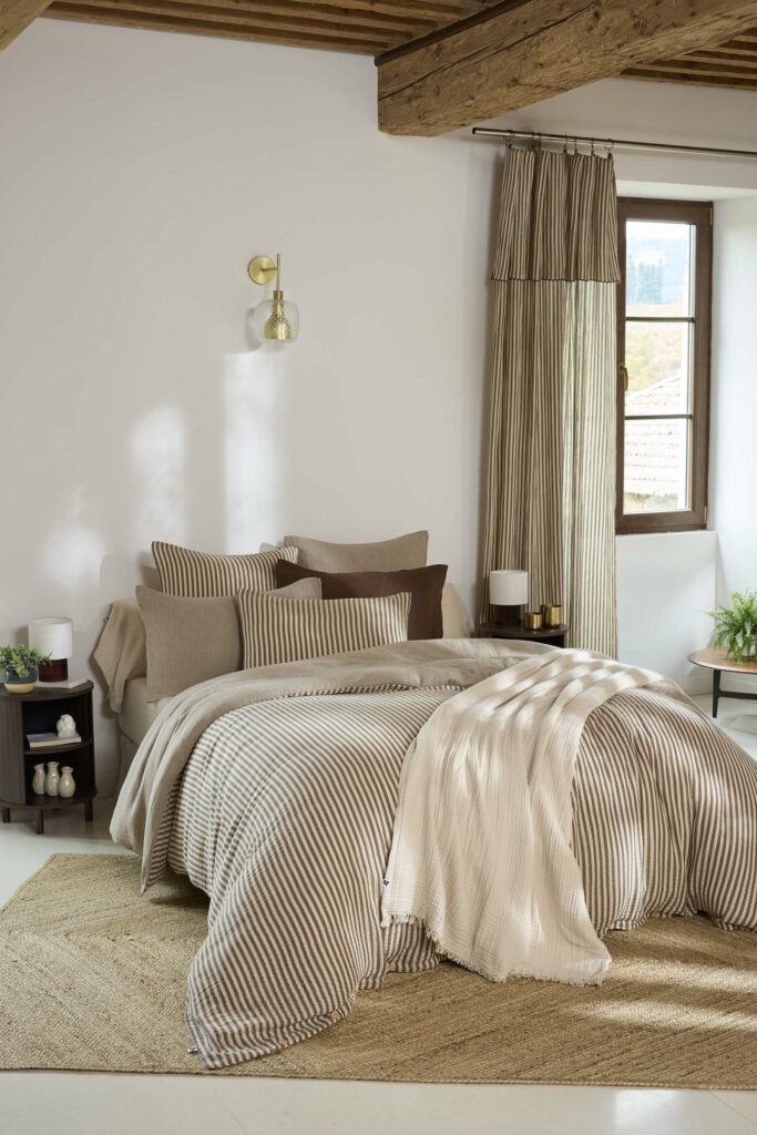 Housse de couette ROMIE Brun - amb