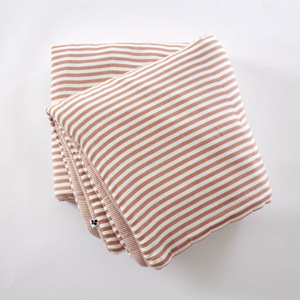 Chemin de lit ROMIE en gaze de coton, coloris « abricot »