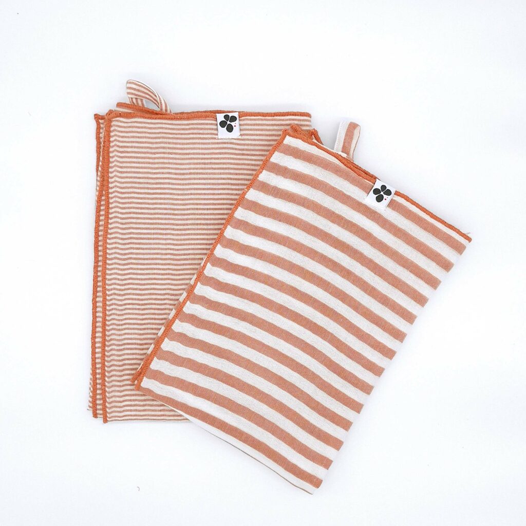 Lot de 2 essuie-mains ROMIE Abricot