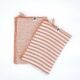 Lot de 2 essuie-mains ROMIE Abricot