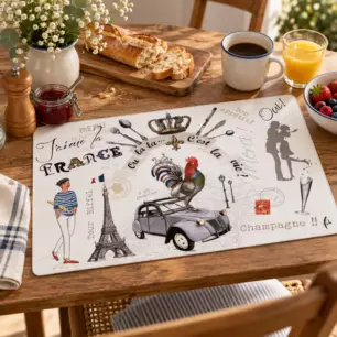 France Panorama Assorted Placemats, 30 x 45