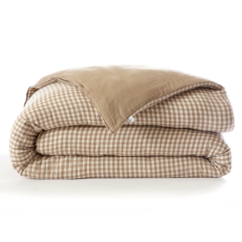 Housse de couette VICKIE Vichy / Ficelle