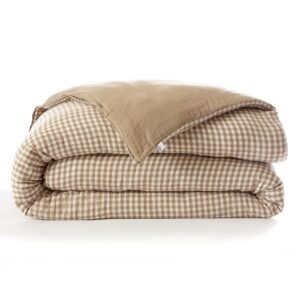 Housse de couette VICKIE Vichy / Ficelle