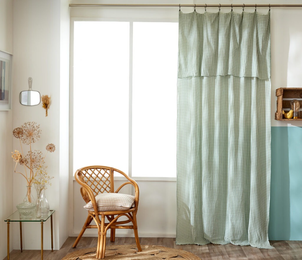 Rideau VICKIE Eucalyptus en ambiance
