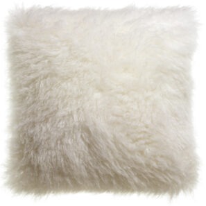 Coussin fausse fourrure BETANI Neige 45 x 45
