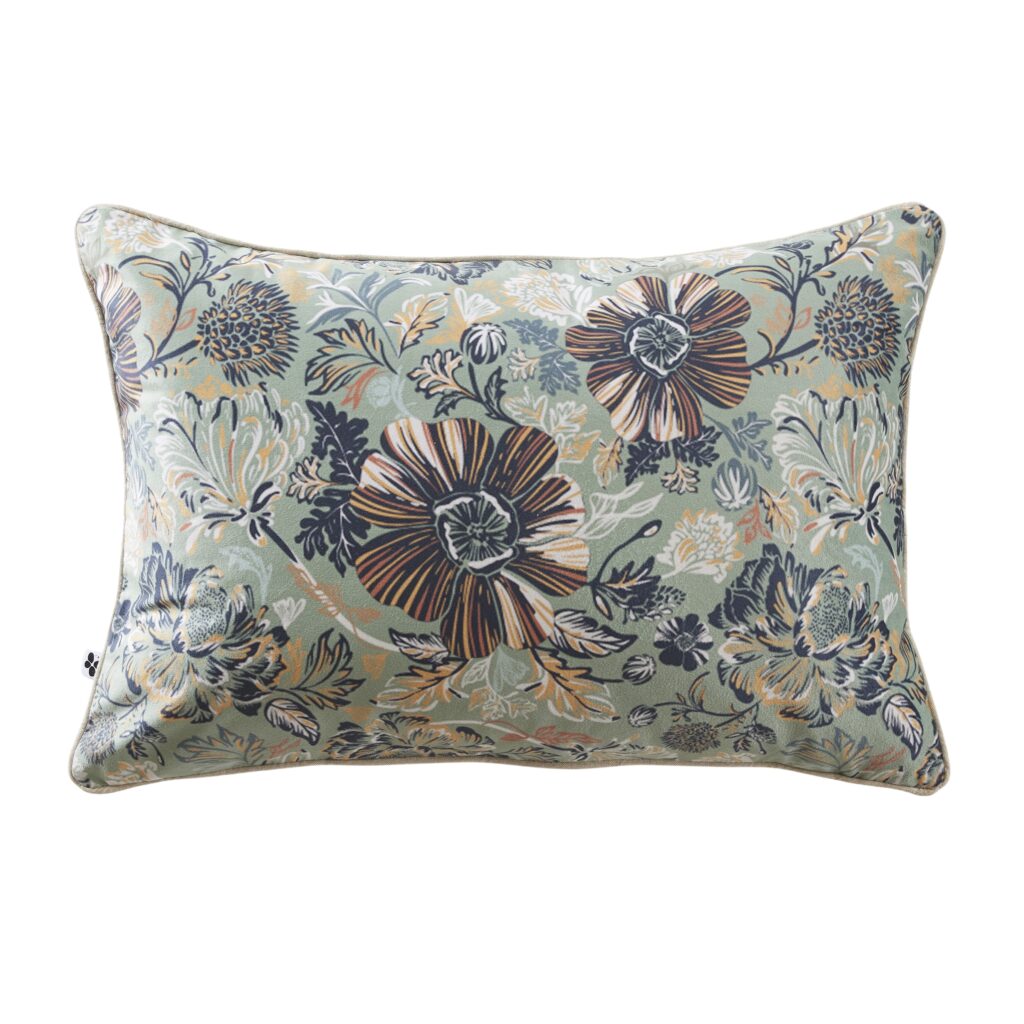 Coussin ISALINE 40 × 60 cm en velours imprimé