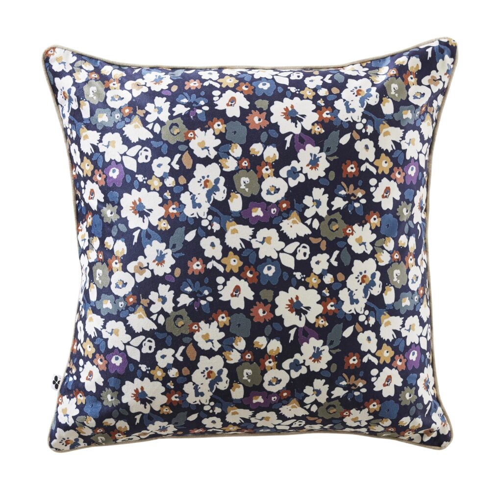 Coussin COLINE en velours imprimé 50 × 50 cm