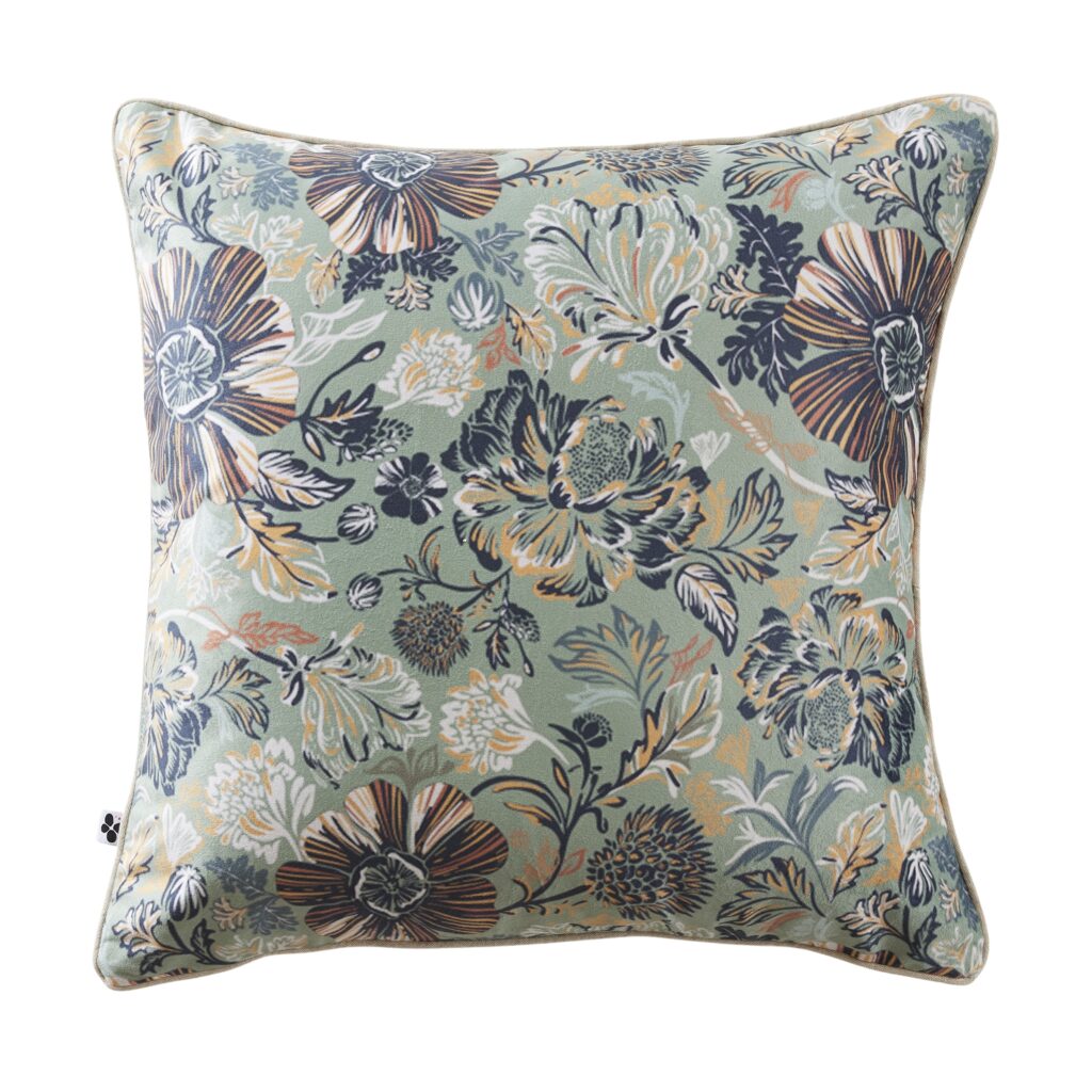 Coussin ISALINE 50 × 50 cm en velours imprimé