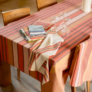 Recycelte Tischdecke Yuna, beschichtet