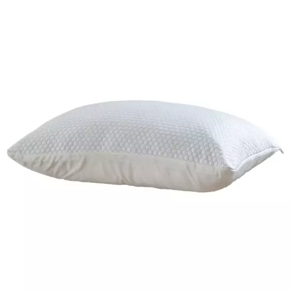 Almohada viscoelástica MEMOSEASON con funda reversible blanca