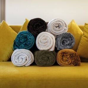 Couverture cocooning VELVET Taupe